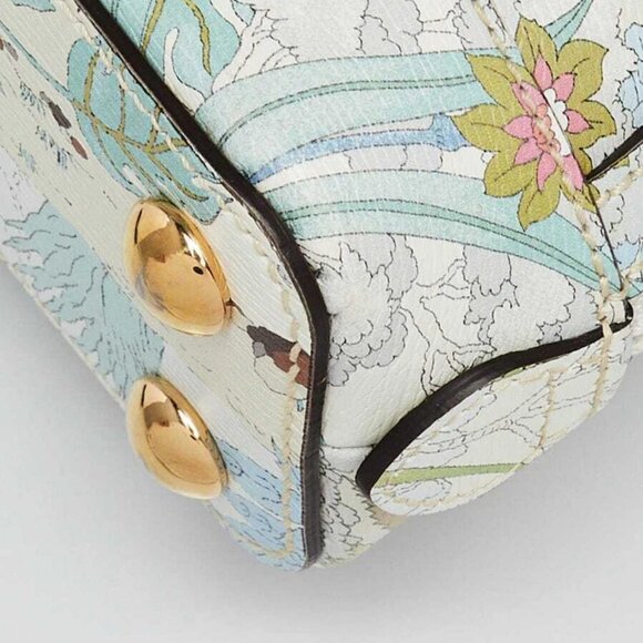 Gucci Multicolor Shangai Printed Mini Horsebit 1955 Small Top Handle Bag - Picture 4 of 12